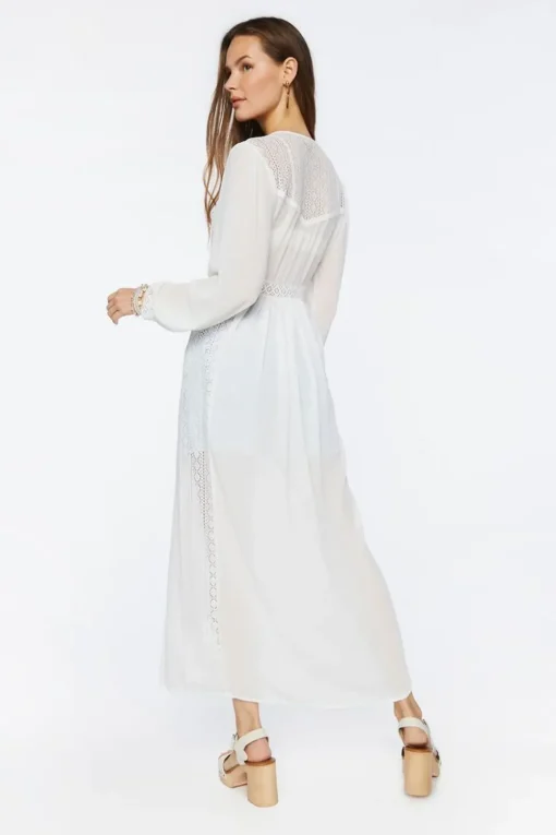 Sheer Lace Duster Jacket