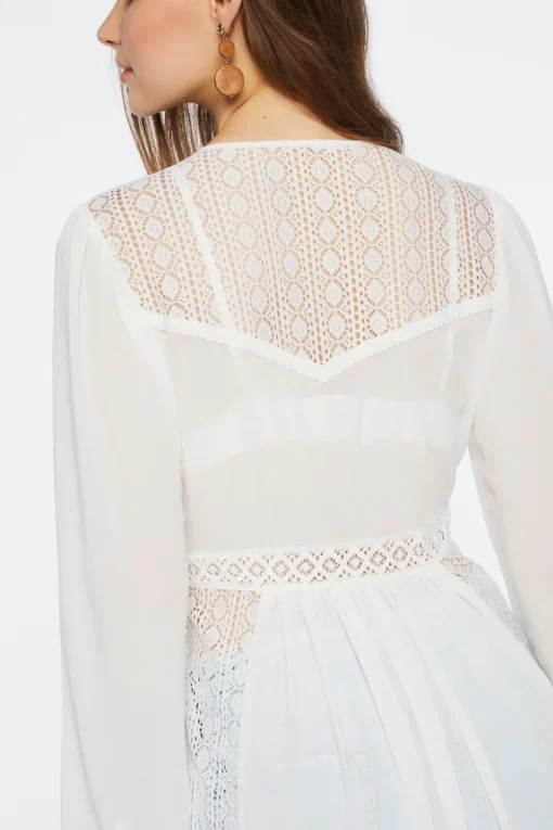 Sheer Lace Duster Jacket
