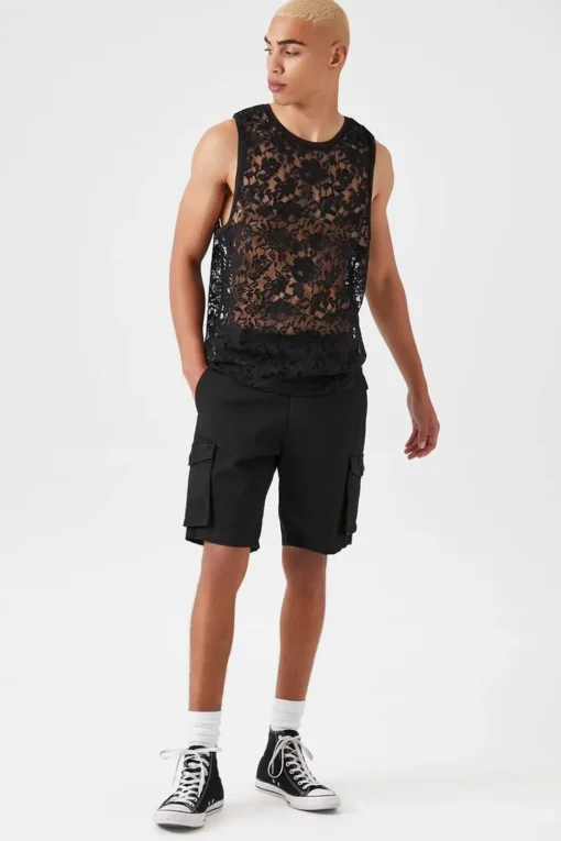 Sheer Lace Tank Top