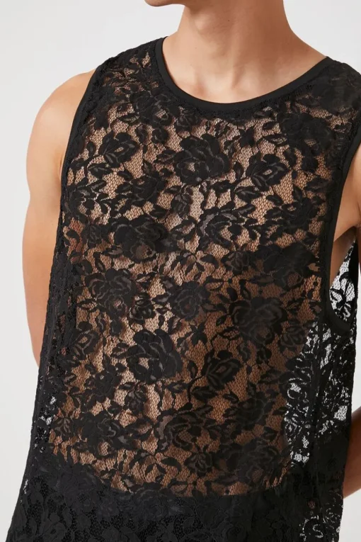 Sheer Lace Tank Top