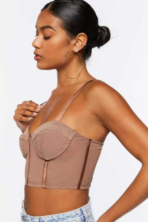Sheer Mesh Corset Crop Top