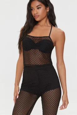 Sheer Mesh Cropped Cami