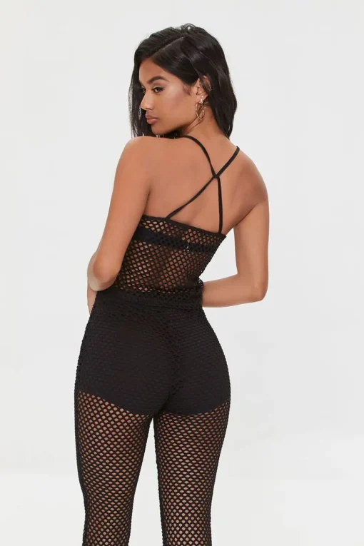 Sheer Mesh Cropped Cami