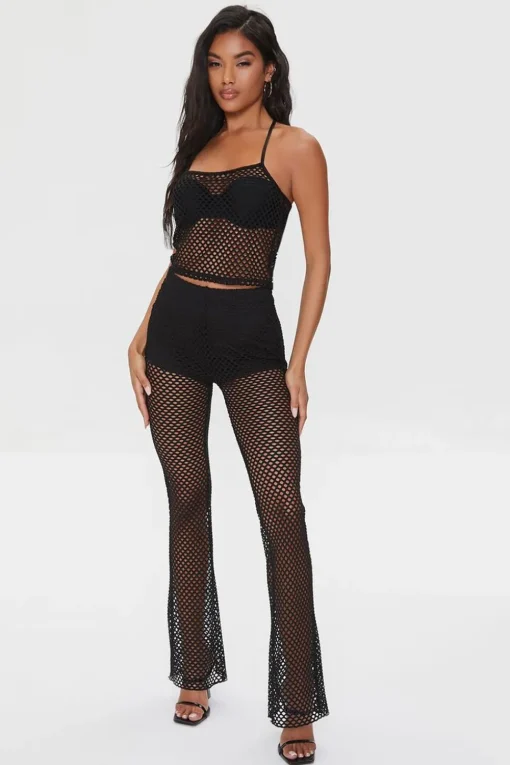 Sheer Mesh Cropped Cami
