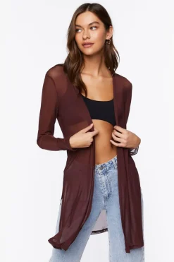 Sheer Open-Front Kimono