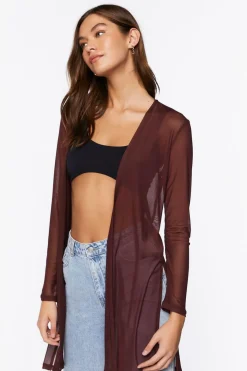 Sheer Open-Front Kimono
