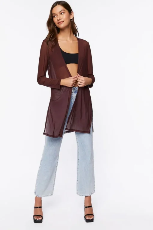 Sheer Open-Front Kimono