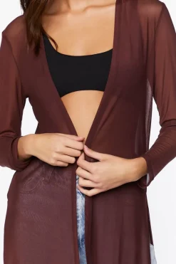 Sheer Open-Front Kimono
