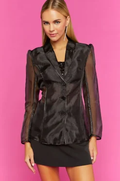Sheer Organza Blazer