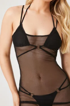 Sheer Swim Cover-Up Dress