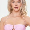 Shirred Halter Bikini Top