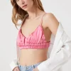 Shirred Satin Bralette