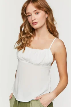 Shirred-Bust Flowy Cami