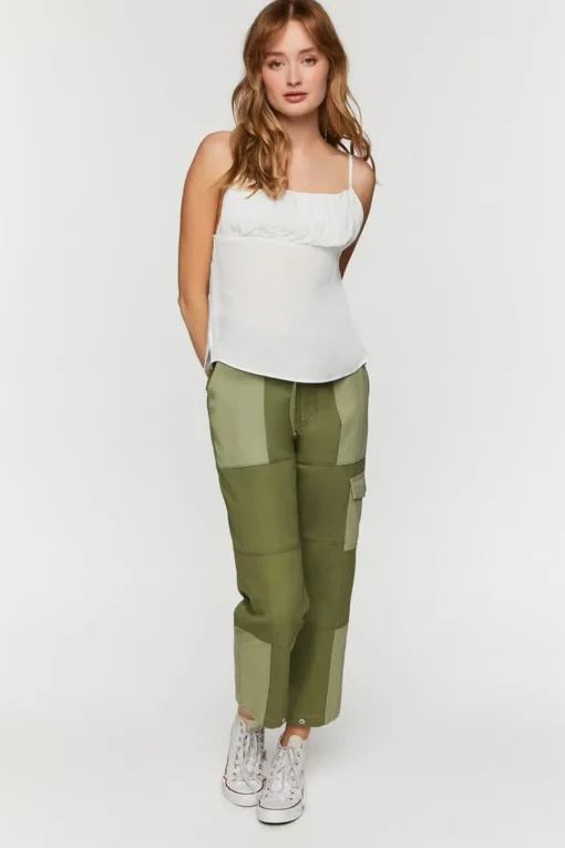 Shirred-Bust Flowy Cami