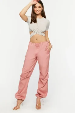 Short-Sleeve Crossover Crop Top