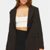 Single-Breasted Peak Lapel Blazer