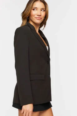 Single-Breasted Peak Lapel Blazer
