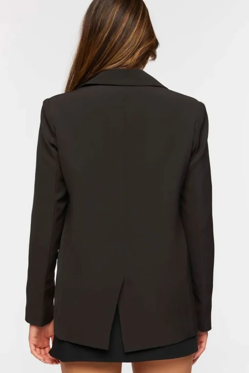 Single-Breasted Peak Lapel Blazer