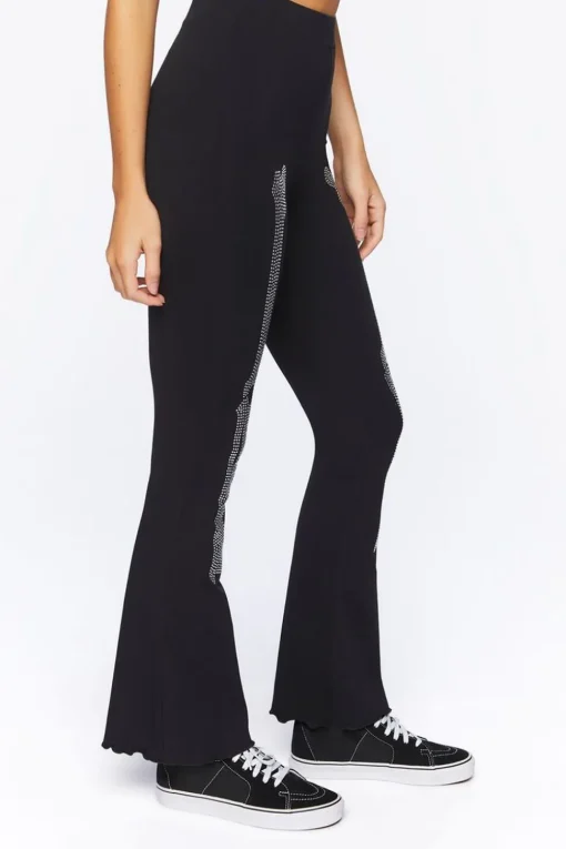 Skeleton Graphic Flare Pants