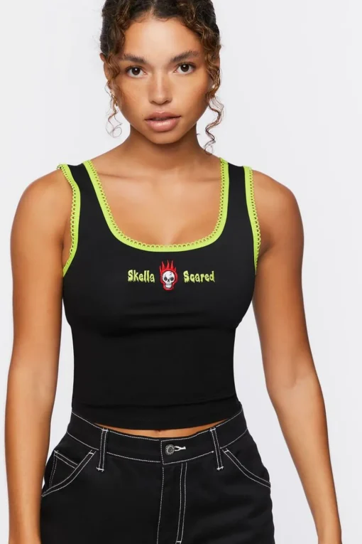 Skella Scared Graphic Tank Top