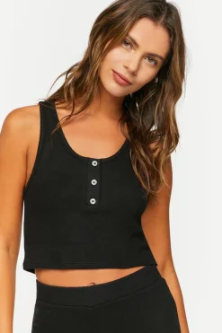 Sleeveless Pajama Crop Top