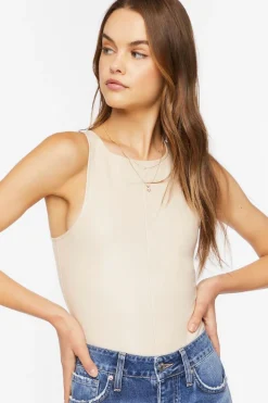 Sleeveless Round-Neck Bodysuit