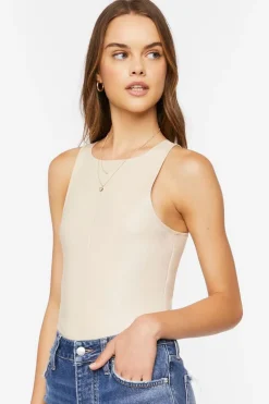 Sleeveless Round-Neck Bodysuit
