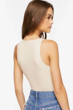 Sleeveless Round-Neck Bodysuit