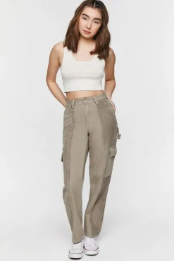 Sleeveless Sweater-Knit Crop Top