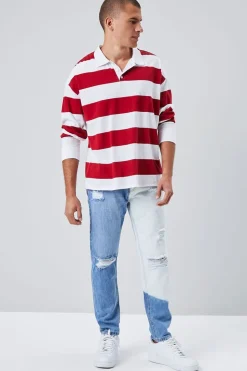 Slim-Fit Bleach Wash Jeans