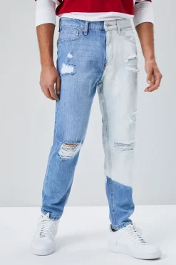 Slim-Fit Bleach Wash Jeans