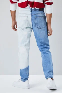 Slim-Fit Bleach Wash Jeans