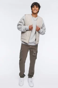 Slim-Fit Denim Cargo Pants