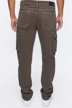 Slim-Fit Denim Cargo Pants