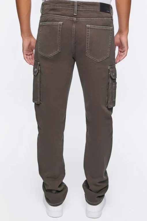 Slim-Fit Denim Cargo Pants
