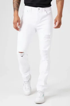 Slim-Fit Distressed Jeans