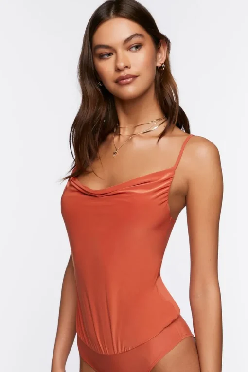 Slinky Cowl Neck Bodysuit