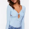 Slinky Cutout Long-Sleeve Bodysuit