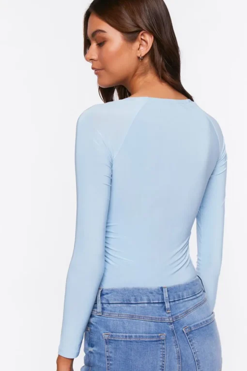 Slinky Cutout Long-Sleeve Bodysuit