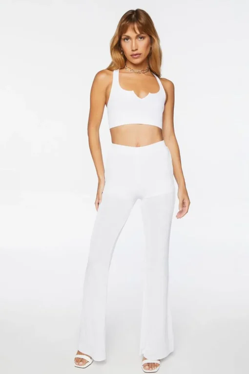 Slinky High-Rise Flare Pants