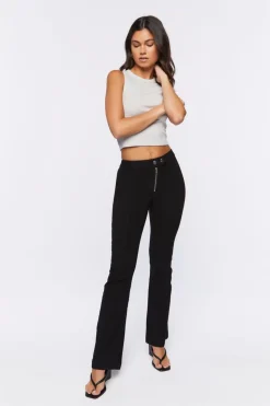 Slinky Knit Flare-Leg Pants
