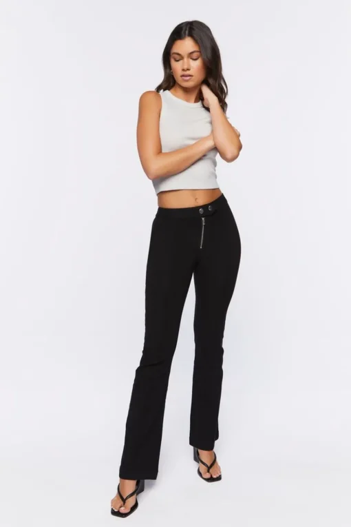 Slinky Knit Flare-Leg Pants