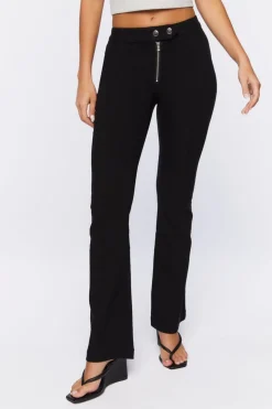 Slinky Knit Flare-Leg Pants