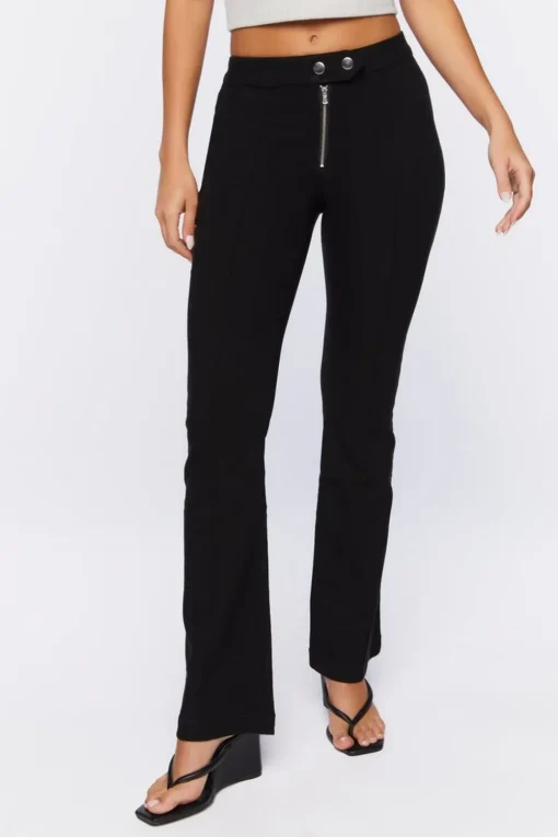 Slinky Knit Flare-Leg Pants