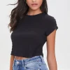 Smocked Cap-Sleeve Tee