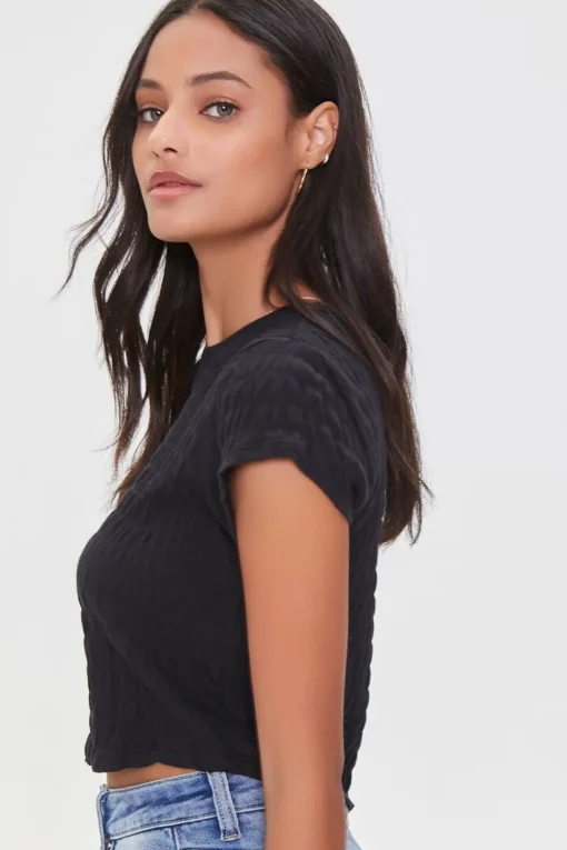 Smocked Cap-Sleeve Tee
