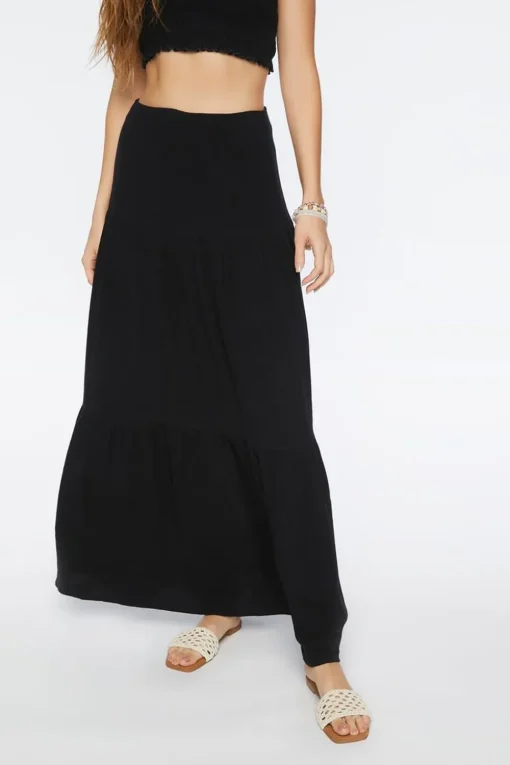 Smocked Cropped Cami & Tiered Skirt Set