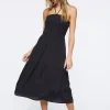 Smocked Halter Midi Dress