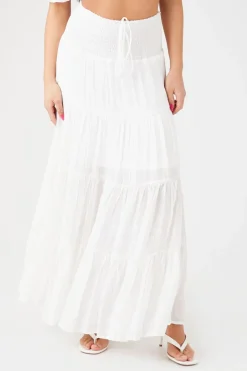 Smocked Maxi Peasant Skirt