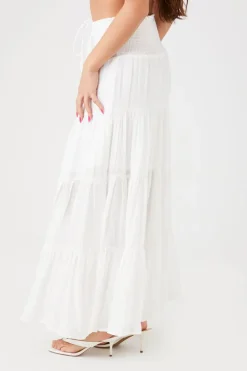 Smocked Maxi Peasant Skirt